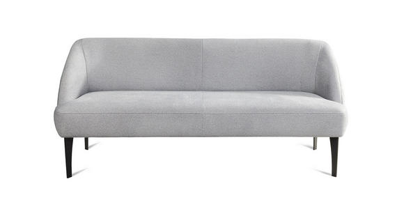 SITZBANK 237/85/72 cm Webstoff Hellgrau Metall  - Hellgrau/Schwarz, KONVENTIONELL, Textil/Metall (237/85/72cm) - Moderano