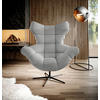 FÜLES FOTEL - fekete/szürke, Design, textil/fém (103/119/84cm) - Esposa