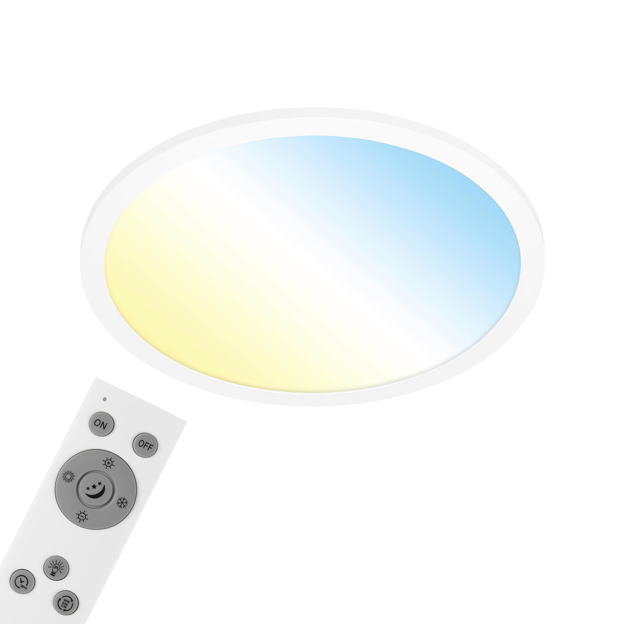 LED PLAFONJERA PIATTO  - bela, Osnovno, metal/plastika (40/6,2cm)