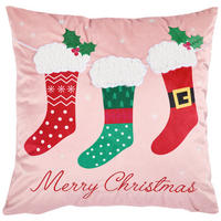 KISSENHÜLLE socks 45/45 cm  - Rosa, Design, Textil (45/45cm) - X-Mas