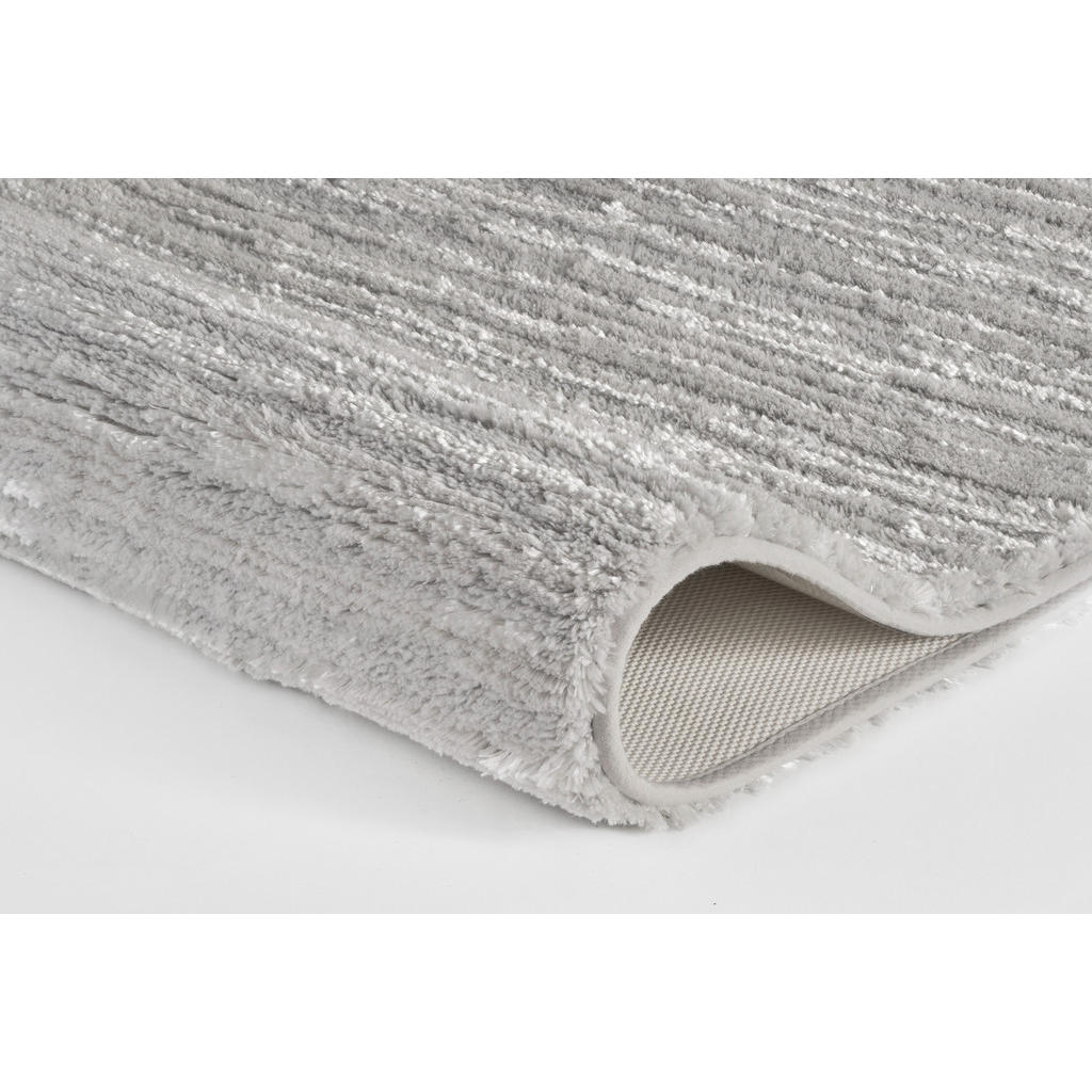Thumbnail - Kleine Wolke Badteppich Glow, Grau, Textil, rechteckig, 60x100 cm, für Fußbodenheizung geeignet, rutschhemmend, Badtexti...
