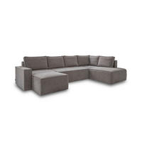 WOHNLANDSCHAFT Grau  - Schwarz/Weiß, Design, Kunststoff/Textil (156/322/194cm) - MID.YOU