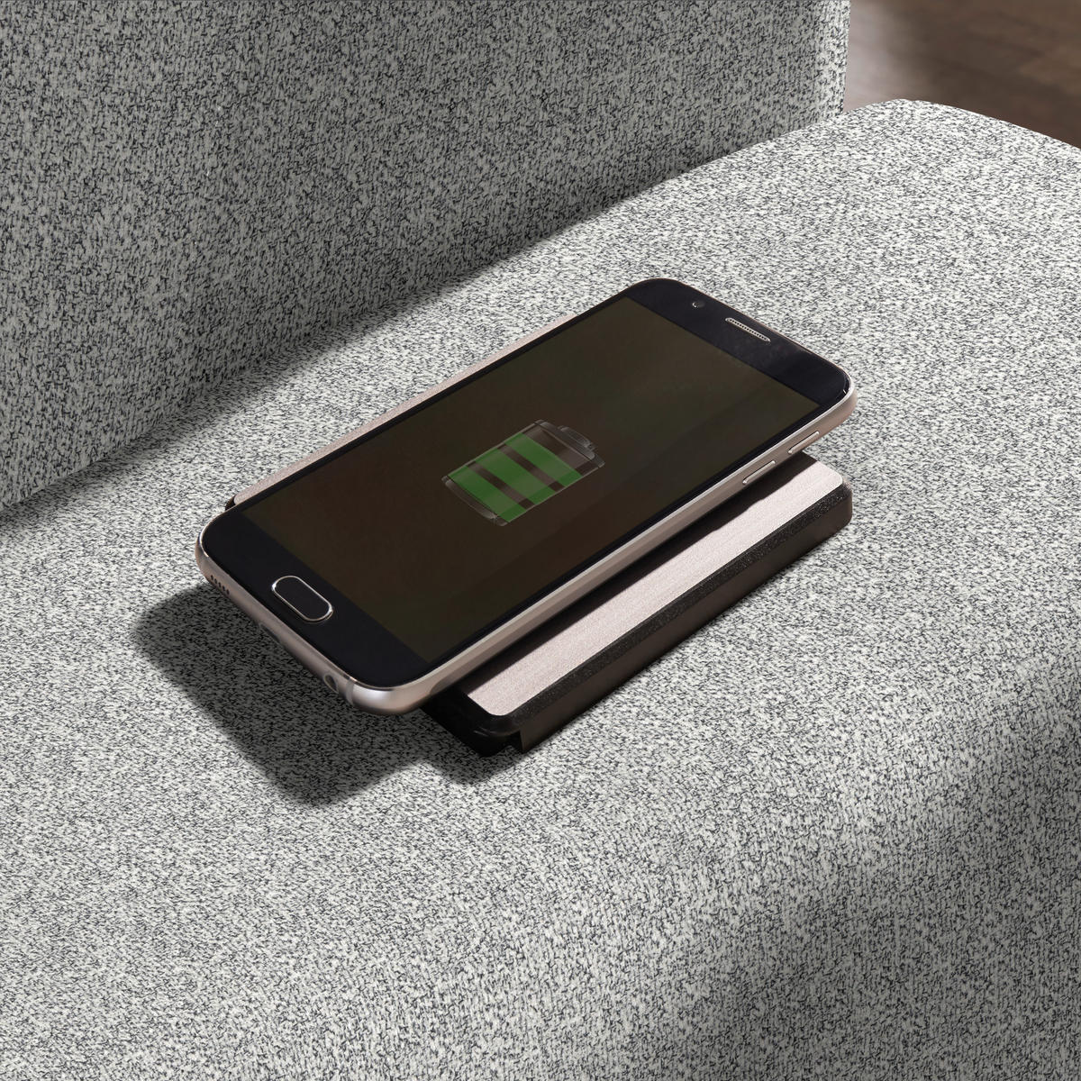 ECKSOFA  in Mikrovelours Naturfarben  288/205 cm  - Alufarben/Naturfarben, Design, Textil (288/205cm) - Sedda