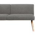ECKBANK 172/238 cm Webstoff Grau Eiche vollmassiv   - Eichefarben/Grau, KONVENTIONELL, Holz/Textil (172/238cm) - Linea Natura