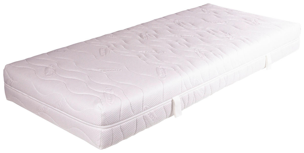 KALTSCHAUMMATRATZE CLEO H3 100/200 cm Höhe ca. 22 cm 7 -Zonen - Weiß, Basics, Textil (100/200cm) - Breckle