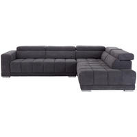 Wohnlandschaft "Hogan" , in Webstoff Grau  - Silberfarben/Grau, Modern, Holz/Textil (299/212cm) - Livetastic