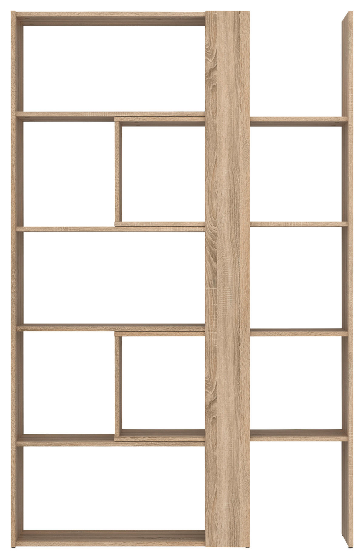 REGÁL, dub sonoma, 82-146/180/35 cm - dub sonoma, Modern, kompozitné drevo/plast (82-146/180/35cm)