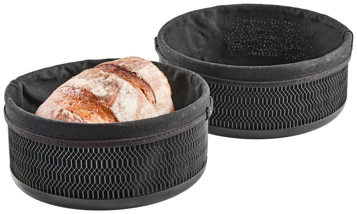 KORPICA ZA HLEB  metal, tekstil    - crna, Dizajnerski, tekstil/metal (23/10,2cm) - Homeware Profession.
