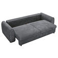 SCHLAFSOFA in Cord, Feincord Dunkelgrau  - Dunkelgrau/Schwarz, KONVENTIONELL, Kunststoff/Textil (240/83/116cm) - Carryhome