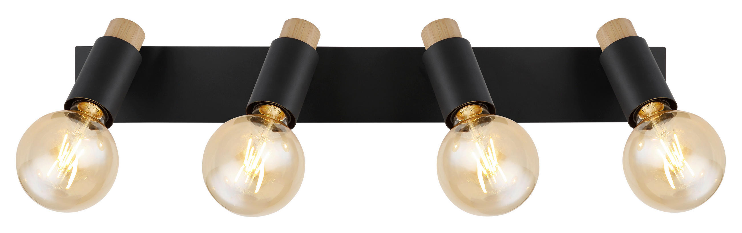 STRAHLER Matti 65.5/8/14.5 cm  - Dunkelbraun/Schwarz, Design, Holz/Metall (65.5/8/14.5cm) - Globo