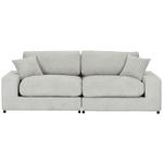 BIGSOFA Struktur, Bouclé Greige  - Greige/Schwarz, MODERN, Kunststoff/Textil (240/76/125cm) - Landscape