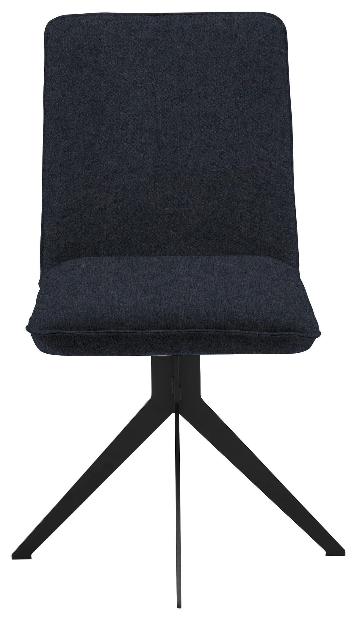 STUHL  in Stahl Webstoff  - Schwarz, Design, Textil/Metall (46,5/87/64cm) - Voleo