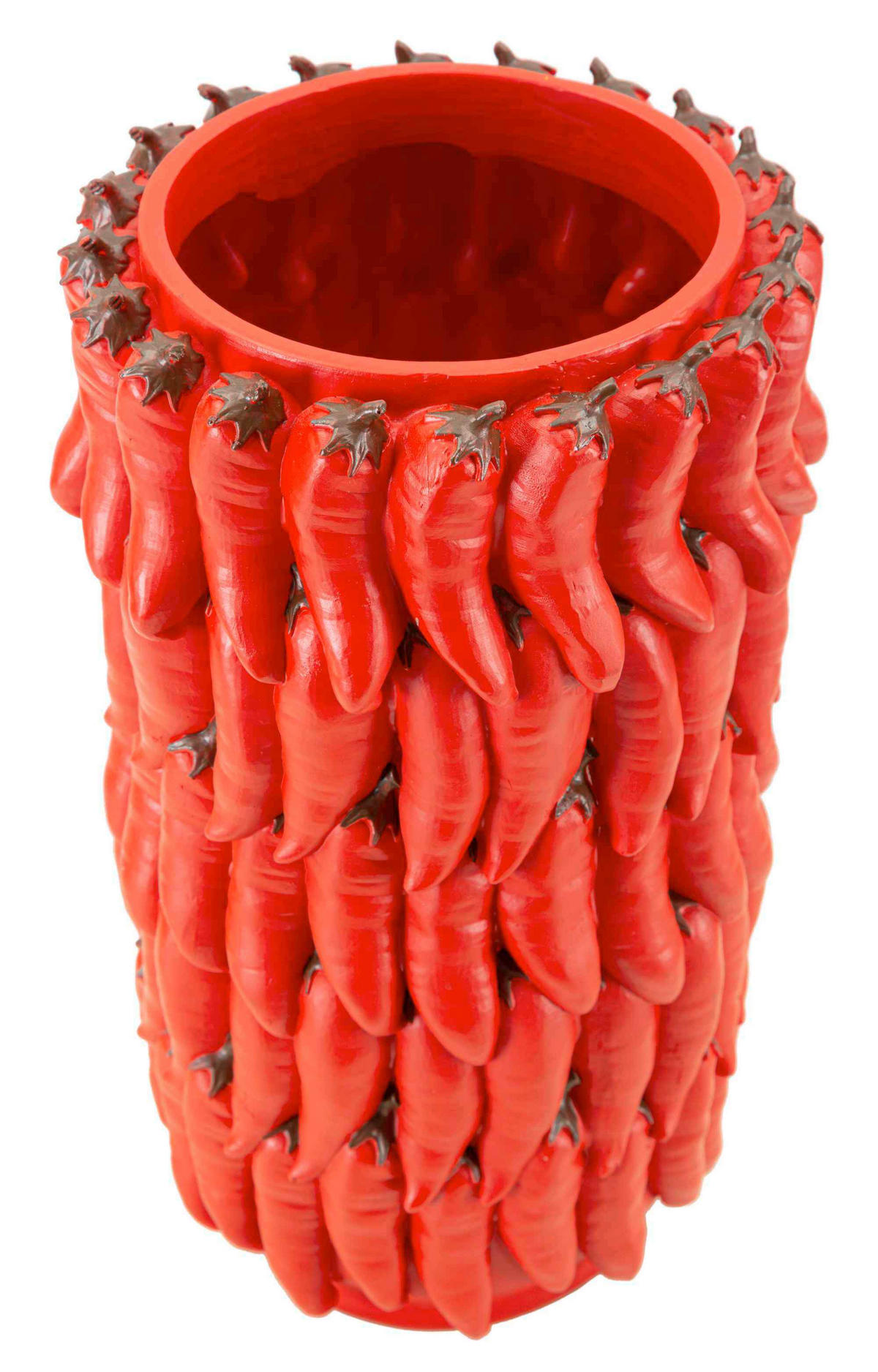 VASE  - Rot, Basics, Kunststoff (20/34/20cm)