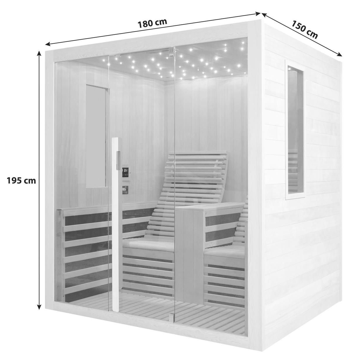 INFRAROTKABINE CARBON 2 für 2 Personen CARBON 2  - Naturfarben, Basics (180/195/150cm) - Sanotechnik