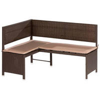GARTENBANK  in Braun  - Beige/Braun, KONVENTIONELL, Kunststoff/Textil (100/148cm) - Gardenson