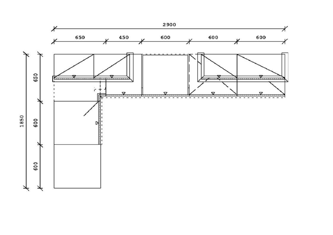 ECKKÜCHE 185,4/290 cm  in Weiß  - Eichefarben/Schwarz, Basics, Glas/Holzwerkstoff (185,4/290cm) - Impuls