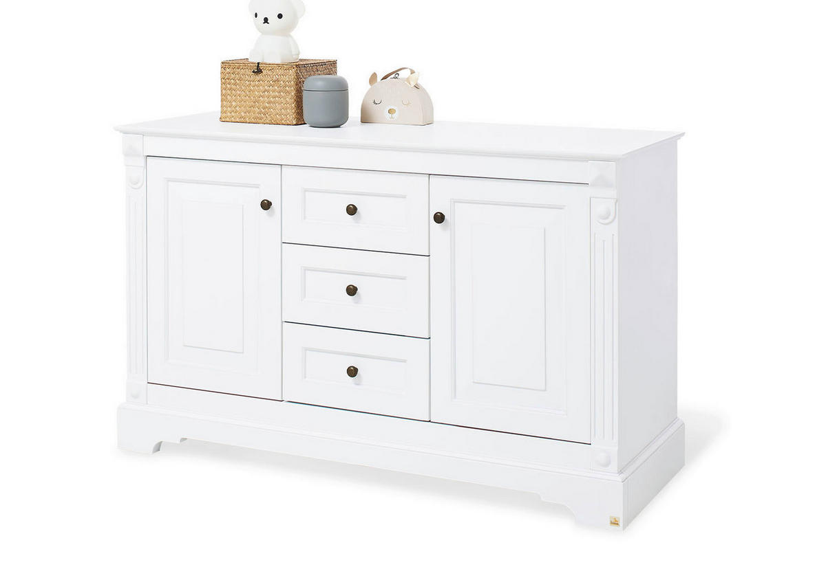 BABYZIMMER PINOLINO EMILIA  - Weiß, ROMANTIK / LANDHAUS, Holzwerkstoff - Pinolino