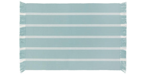 PLATZDECKCHEN 35/45 cm Textil   - Weiß/Hellblau, Design, Textil (35/45cm) - Novel