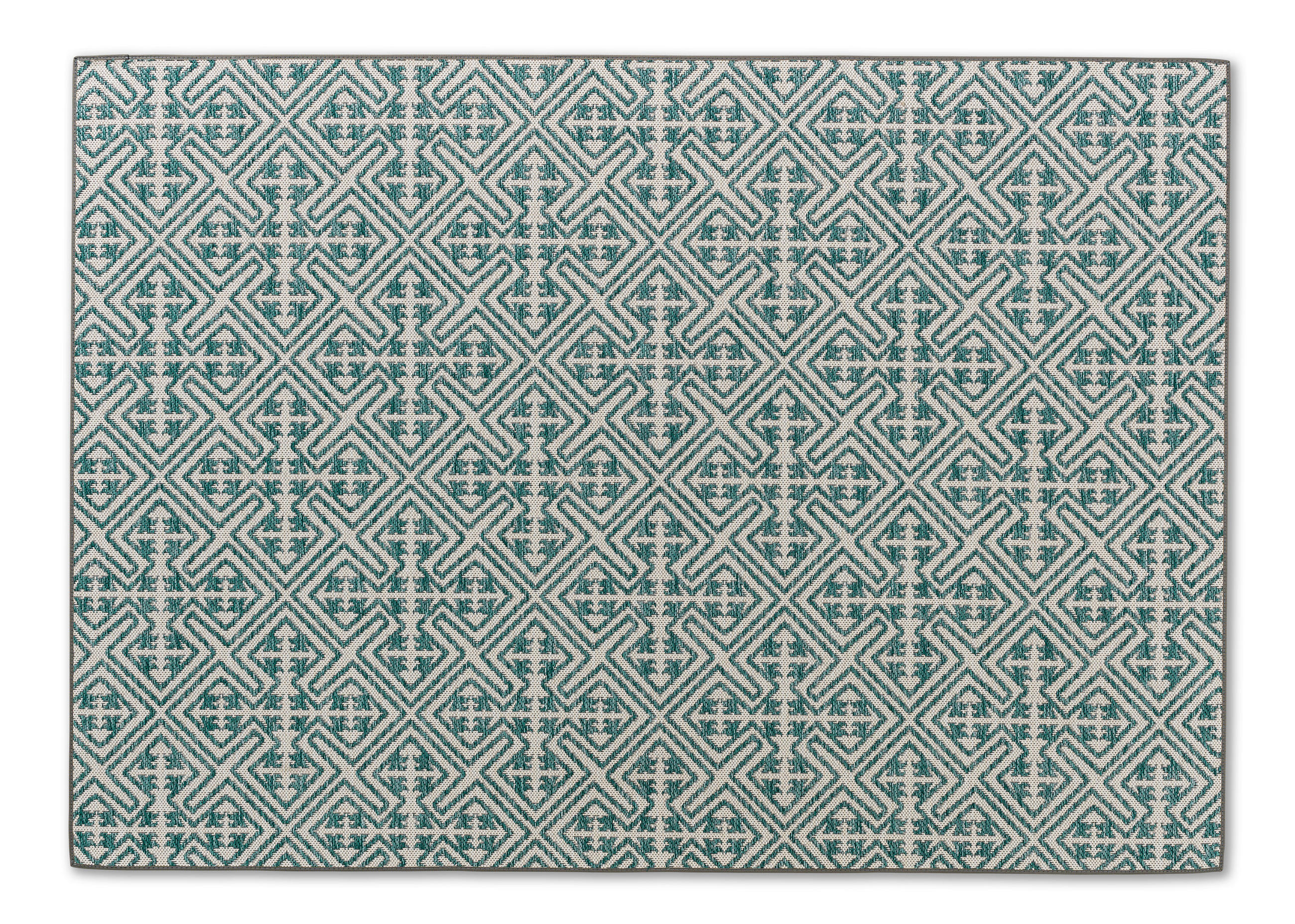 OUTDOORTEPPICH 90/160 cm Parkland Türkis, Beige  - Türkis/Beige, KONVENTIONELL, Textil (90/160cm) - Schöner Wohnen