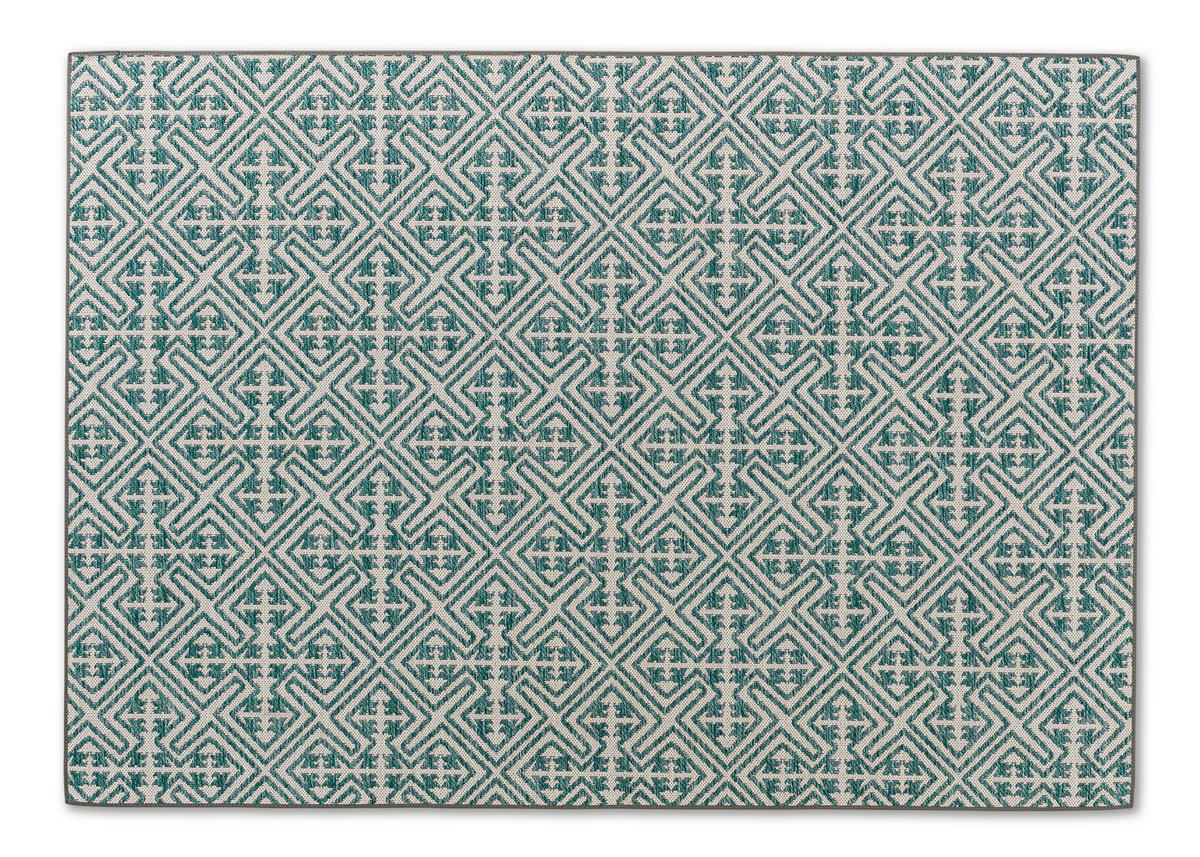 OUTDOORTEPPICH 170/240 cm Parkland Türkis, Beige  - Türkis/Beige, KONVENTIONELL, Textil (170/240cm) - Schöner Wohnen