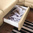 ECKSOFA in Echtleder Hellbraun  239/271 cm  - Hellbraun/Alufarben, Design, Leder/Metall (239/271cm) - Cantus