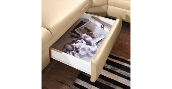 ECKSOFA in Echtleder Hellbraun  239/271 cm  - Hellbraun/Alufarben, Design, Leder/Metall (239/271cm) - Cantus