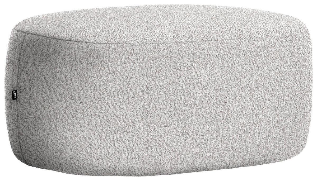 HOCKER in Textil Beige  - Beige/Schwarz, MODERN, Kunststoff/Textil (88/43/66cm) - Hom`in