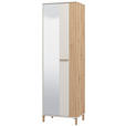 GARDEROBE 5-teilig  in 220/192,5/40 cm  - Kaschmir/Eiche Artisan, Basics, Glas/Holzwerkstoff (220/192,5/40cm) - Carryhome