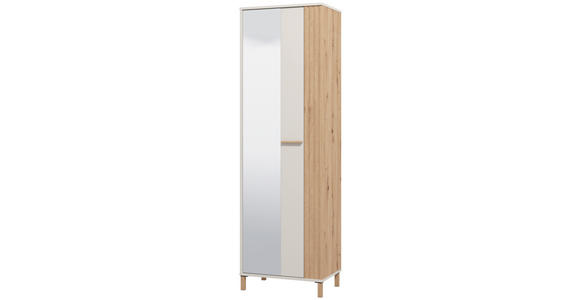 GARDEROBE 5-teilig  in 220/192,5/40 cm  - Kaschmir/Eiche Artisan, Basics, Glas/Holzwerkstoff (220/192,5/40cm) - Carryhome