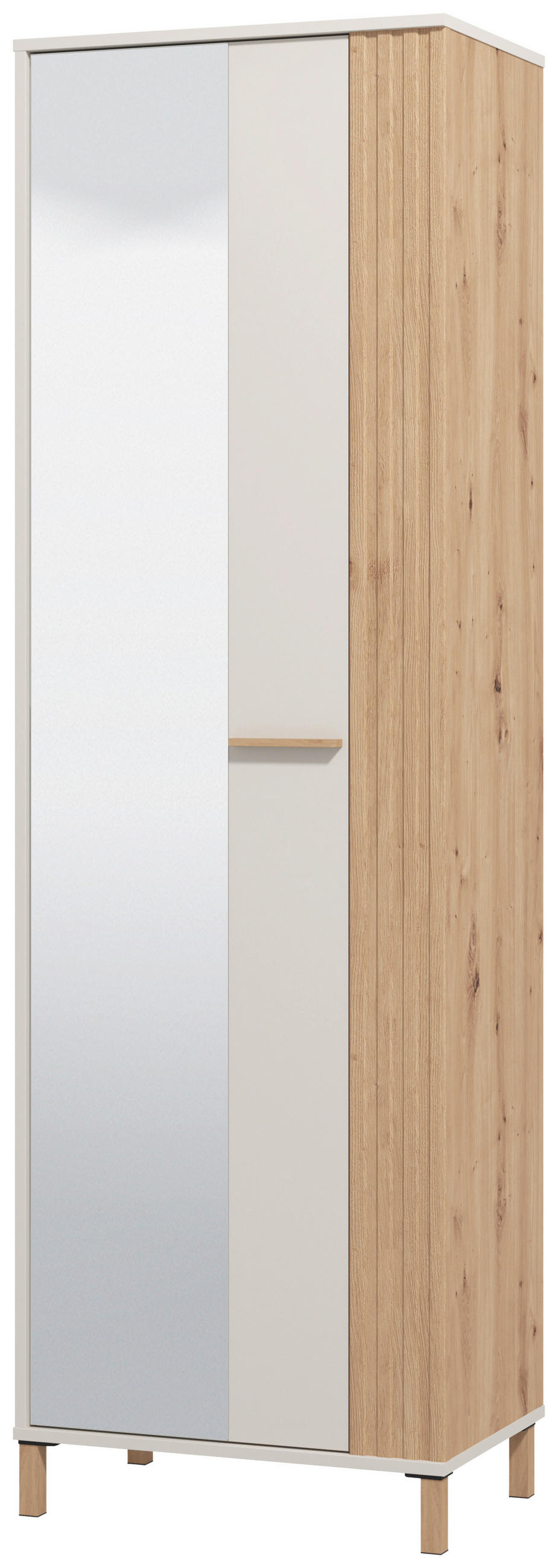 GARDEROBE 5-teilig  in 220/192,5/40 cm  - Kaschmir/Eiche Artisan, Basics, Glas/Holzwerkstoff (220/192,5/40cm) - Carryhome