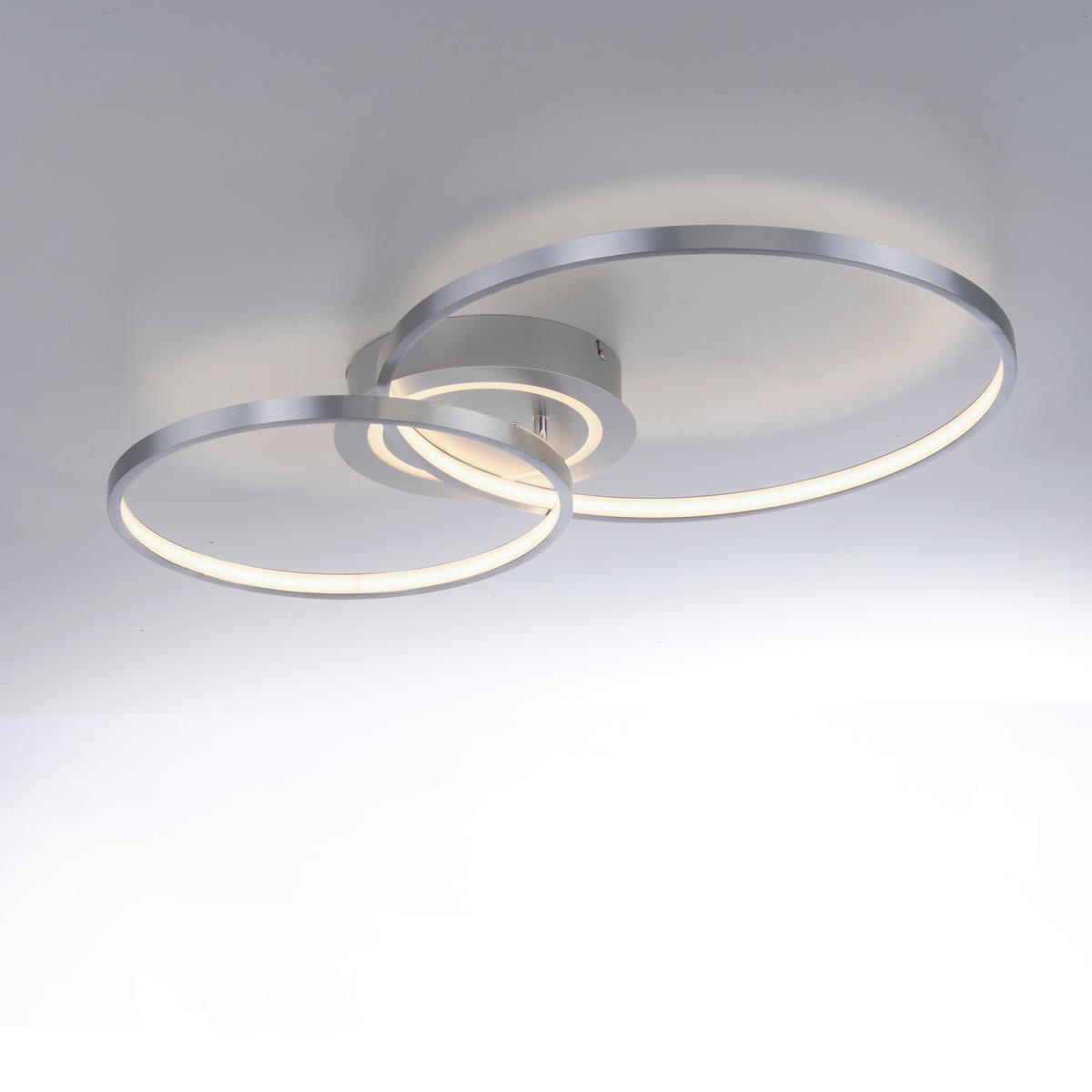 LED-DECKENLEUCHTE 69/55/9 cm   - Alufarben, Basics, Kunststoff/Metall (69/55/9cm) - Novel