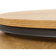 BEISTELLTISCHSET rund Eichefarben  - Eichefarben/Schwarz, Basics, Holzwerkstoff/Metall (40-60/40-60/45-50cm) - Xora