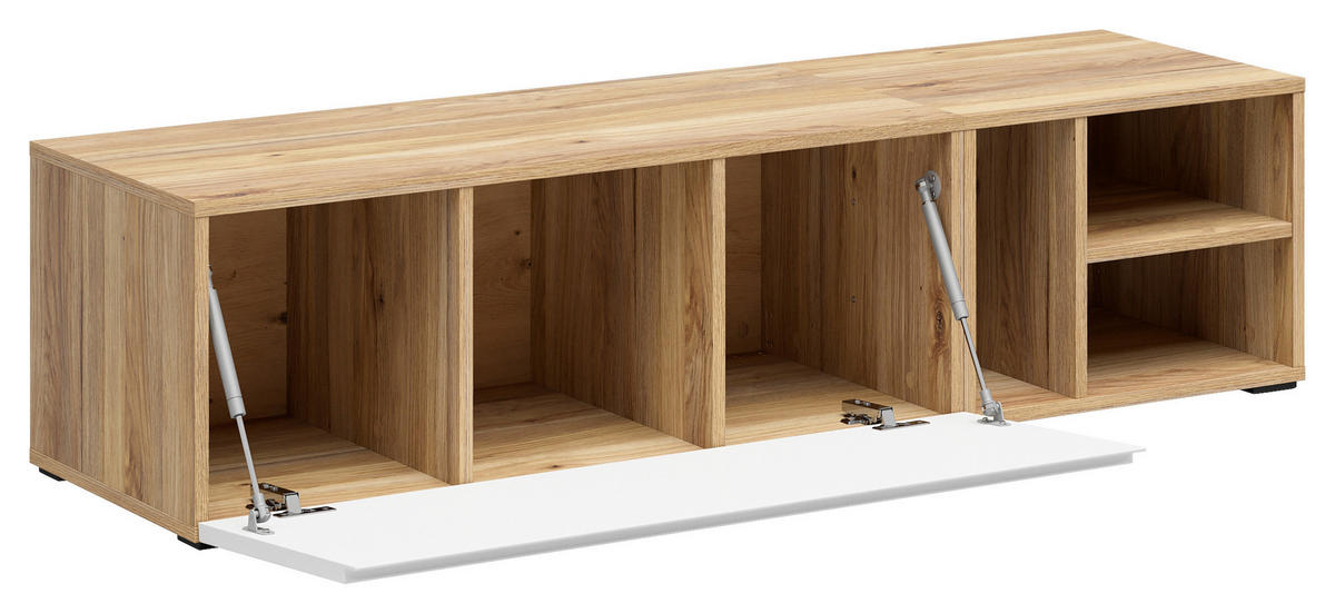 REGALELEMENT Weiß, Eichefarben  135/33/40 cm  - Eichefarben/Weiß, MODERN, Holzwerkstoff (135/33/40cm) - Carryhome