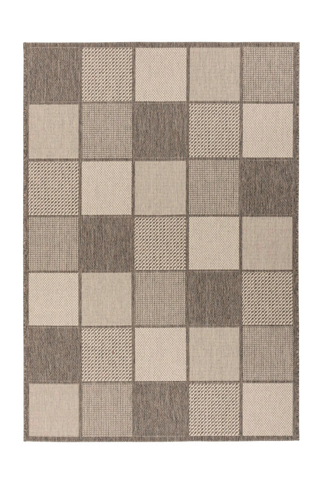 FLACHWEBETEPPICH Wohnzimmer 80/150 cm Splash 400 Braun / Creme Braun, Creme rechteckig  - Creme/Braun, KONVENTIONELL, Textil (80/150cm) - Kayoom