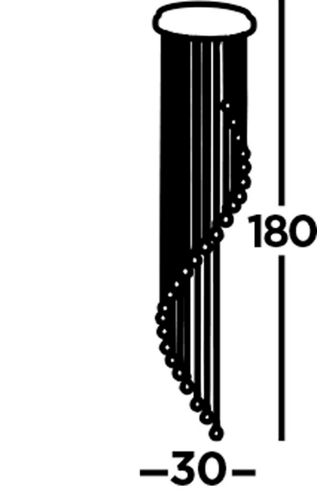 DECKENLEUCHTE  30/180 cm    - Chromfarben, Design, Glas/Metall (30/180cm)