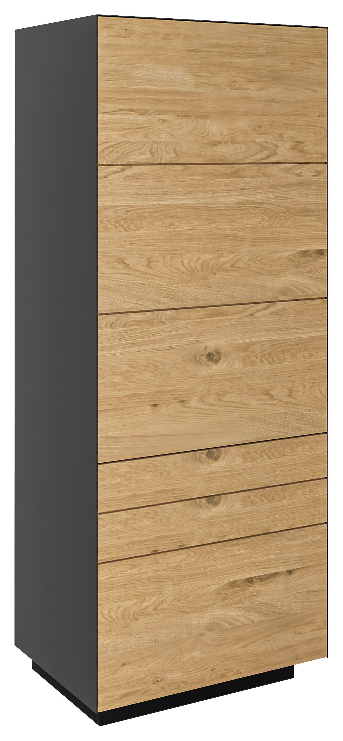 KOMMODE Anthrazit, Wildeiche  56/141/40 cm  - Wildeiche/Anthrazit, Natur, Holz/Holzwerkstoff (56/141/40cm) - Dieter Knoll