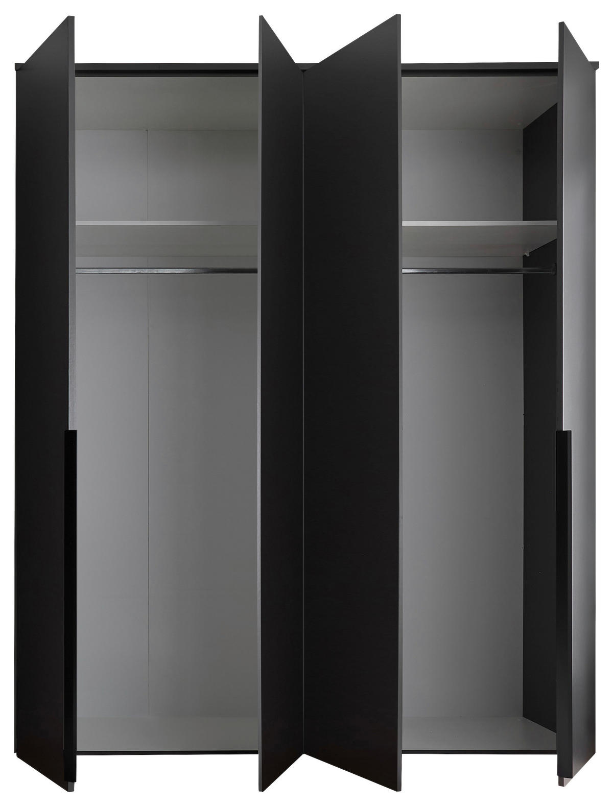 DREHTÜRENSCHRANK 180/225/52 cm 4-türig Graphitfarben  - Graphitfarben/Schwarz, MODERN, Holzwerkstoff/Kunststoff (180/225/52cm) - MID.YOU