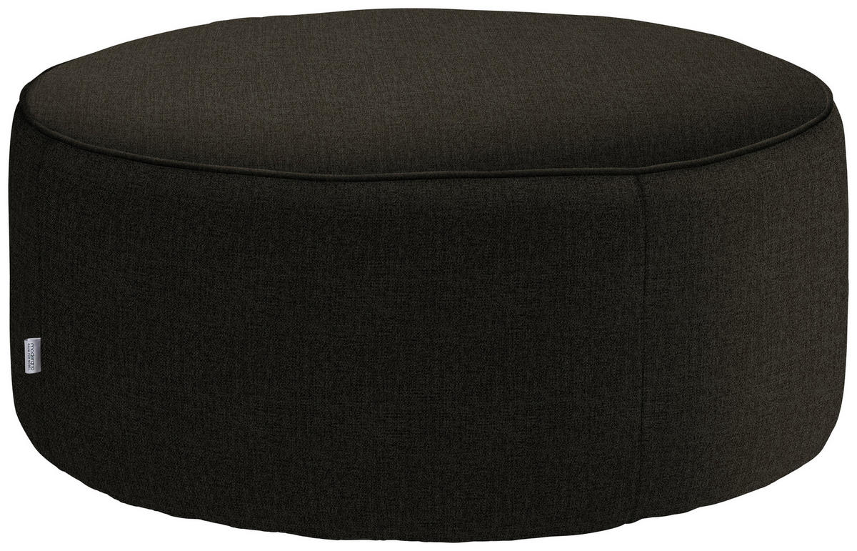 HOCKER in Textil Dunkelbraun  - Dunkelbraun, Design, Textil (80/33/80cm) - Belluti