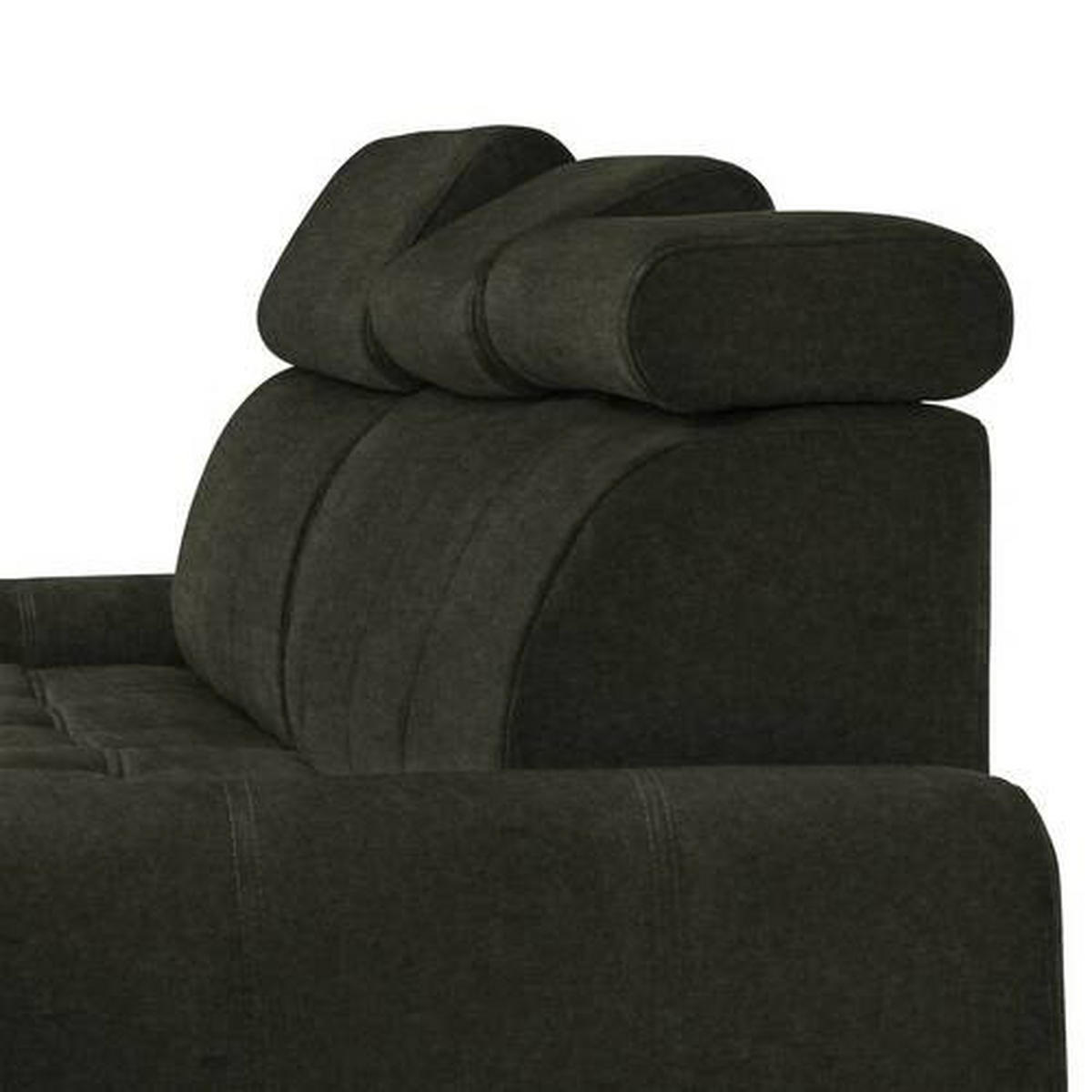 CloseUp von Stylife ECKSOFA Waldgrün Velours.