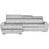ECKSOFA in Velours Hellgrau  - Chromfarben/Hellgrau, Design, Kunststoff/Textil (173/276cm) - Stylife