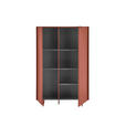 HIGHBOARD Schwarz, Rotbraun  95/134/38 cm  - Rotbraun/Schwarz, MODERN, Holzwerkstoff/Metall (95/134/38cm) - Carryhome