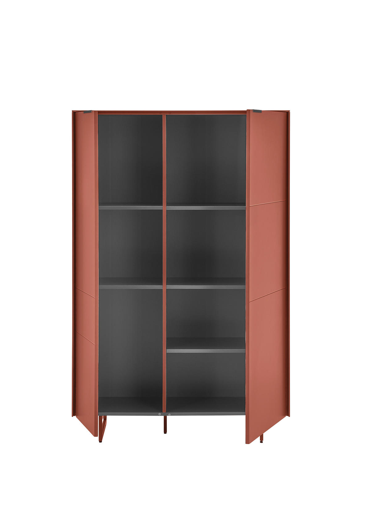 HIGHBOARD Schwarz, Rotbraun  95/134/38 cm  - Rotbraun/Schwarz, MODERN, Holzwerkstoff/Metall (95/134/38cm) - Carryhome