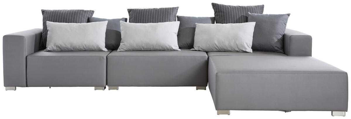 LOUNGESOFA  - Multicolor/Hellgrau, Design, Textil (220/330cm) - Livetastic