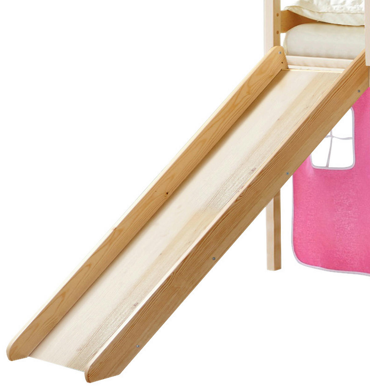SPIELBETT Kiefer massiv 90/200 cm Rosa, Kieferfarben, Hellrosa  - Hellrosa/Rosa, Natur, Holz (90/200cm) - MID.YOU