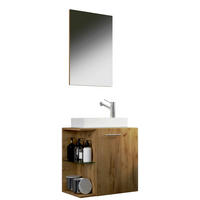 GÄSTBADRUM 52 cm  - honungsek/vit, Modern, trämaterial/keramik (52cm) - MID.YOU