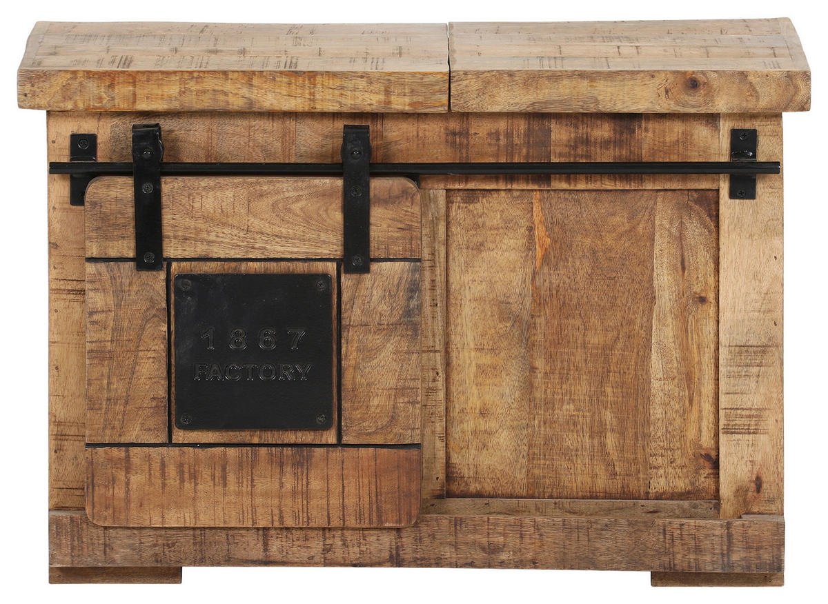 KOMMODE  in 75/50/45 cm  - Schwarz/Naturfarben, KONVENTIONELL, Holz/Metall (75/50/45cm) - Landscape