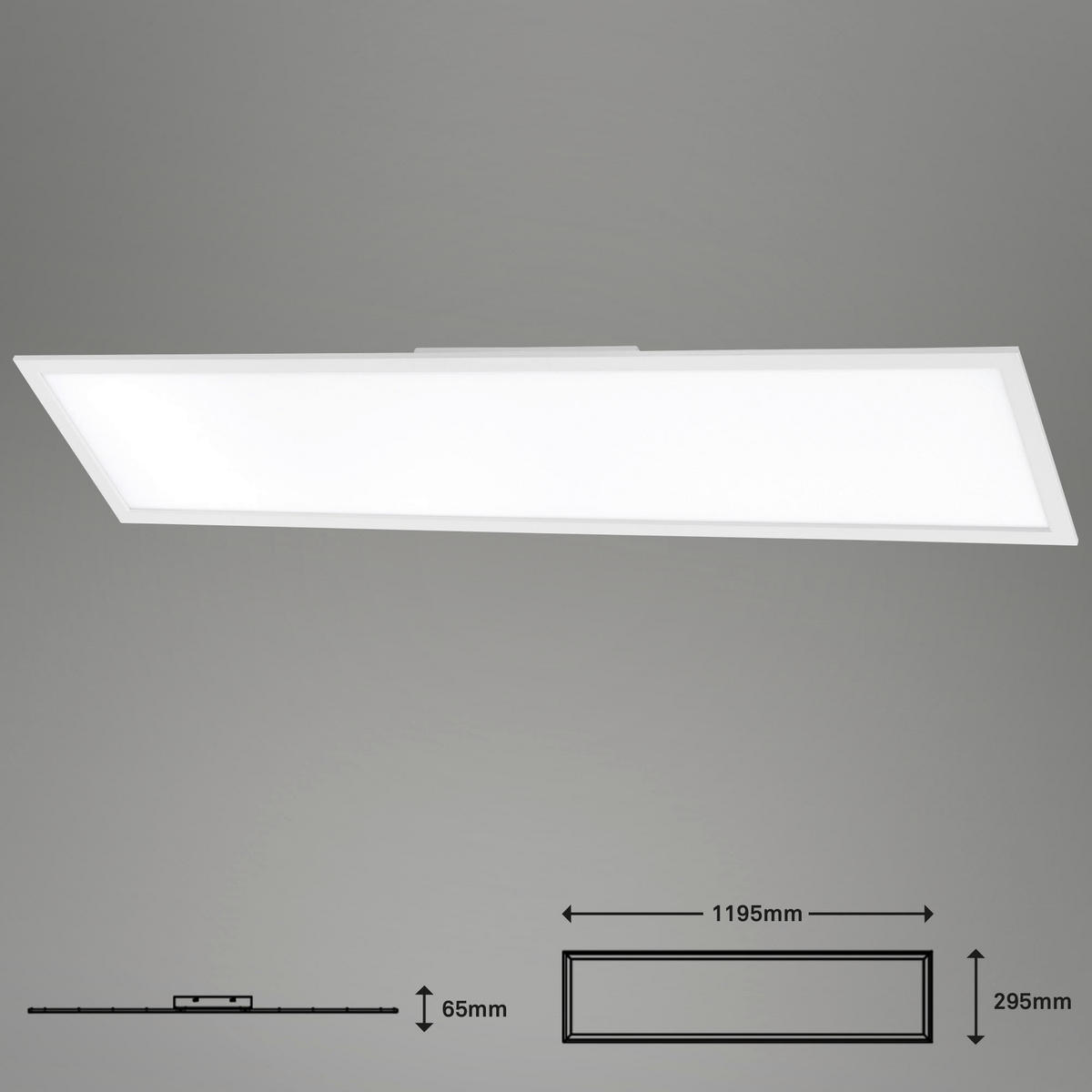 LED-DECKENLEUCHTE 119.5/29.5/4.8 cm   - Weiß, Design, Kunststoff/Metall (119.5/29.5/4.8cm)