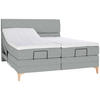BOXSPRINGBETT 180/200 cm  in Grau  - Eichefarben/Grau, Konventionell, Holz/Textil (180/200cm) - Voleo