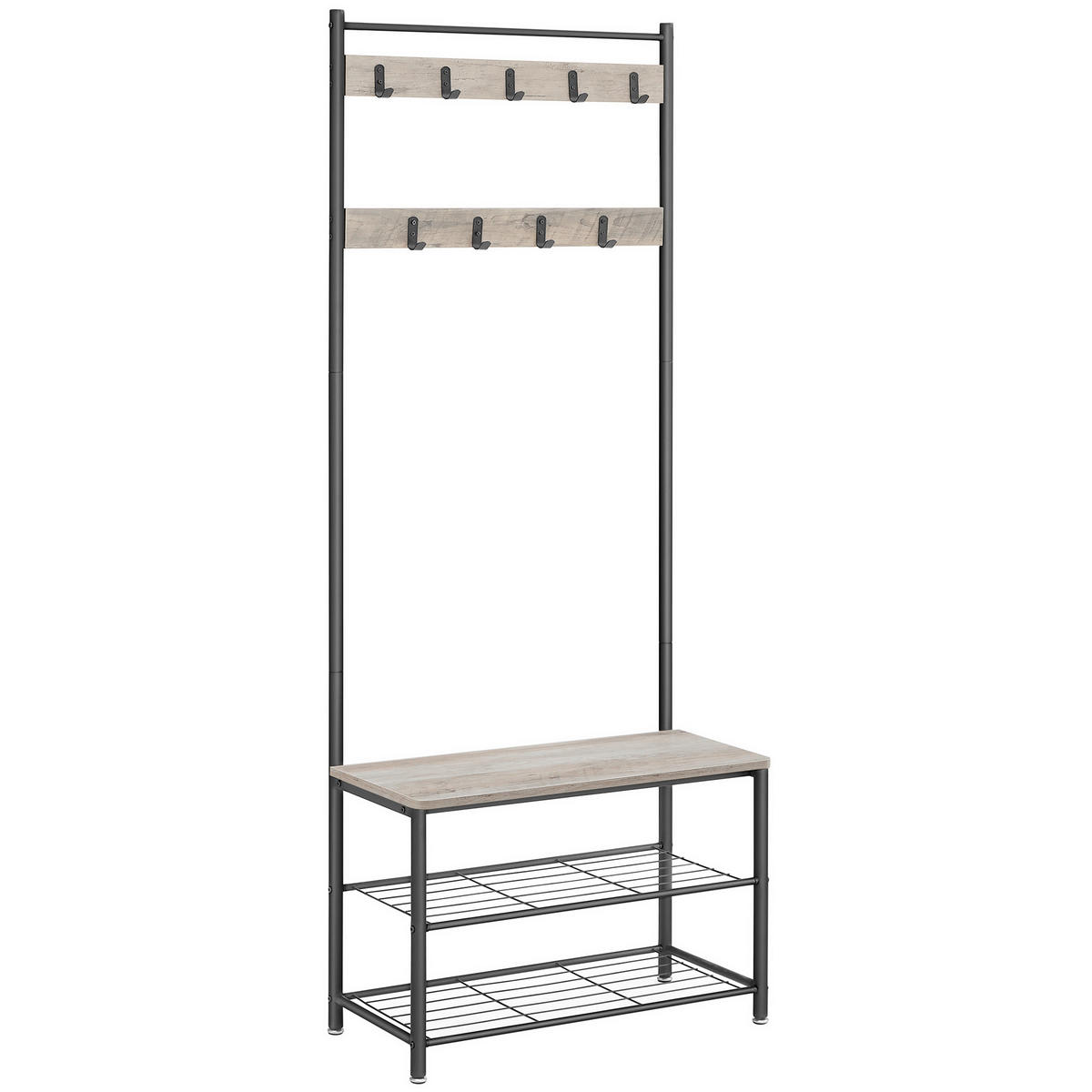 GARDEROBE  in 70/175/32 cm  - Schwarz/Grau, Trend, Holzwerkstoff/Metall (70/175/32cm) - Boxxx