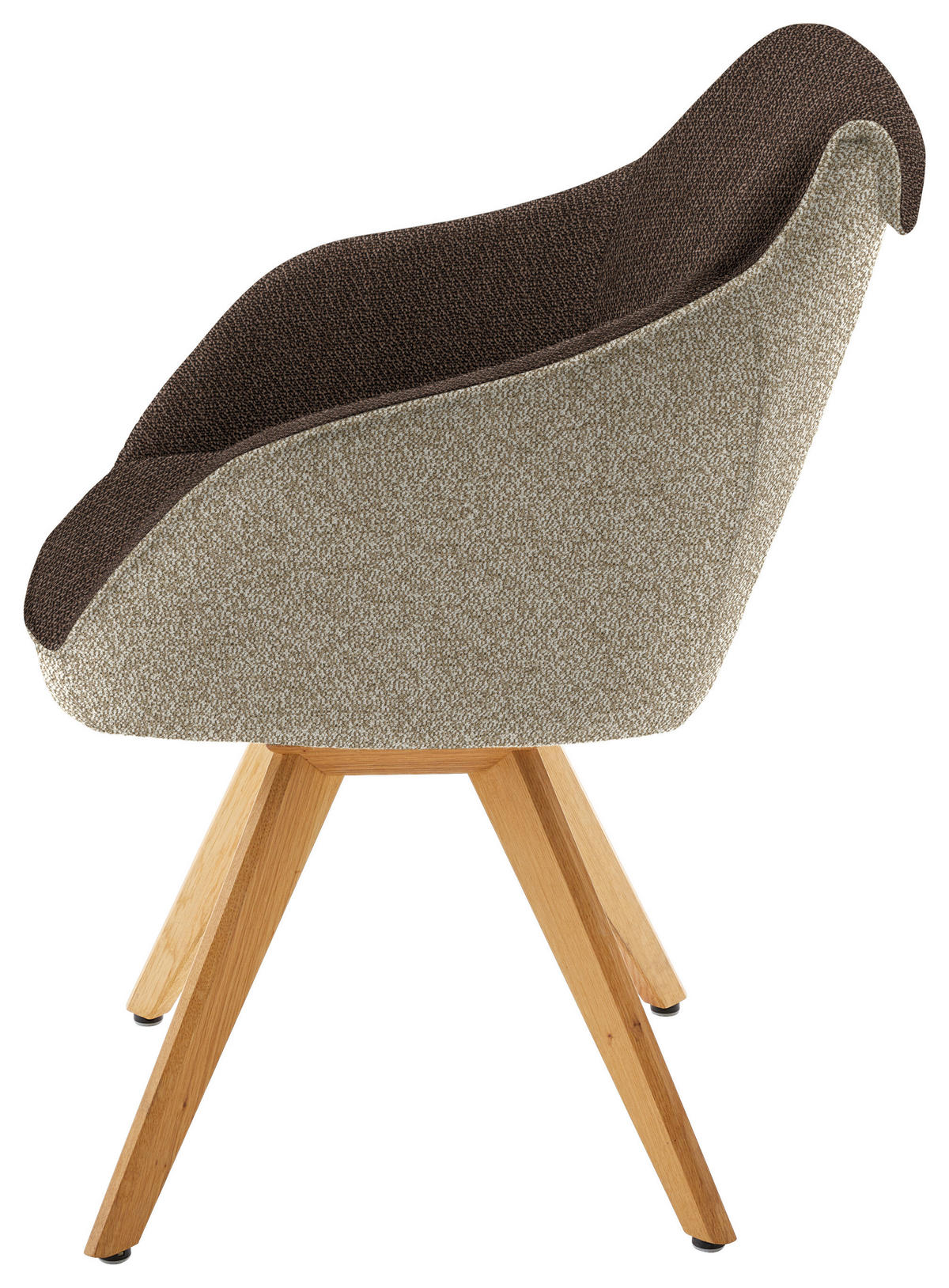 ARMLEHNSTUHL  in Flachgewebe  - Eichefarben/Beige, Design, Holz/Textil (60/84/68cm) - Koinor